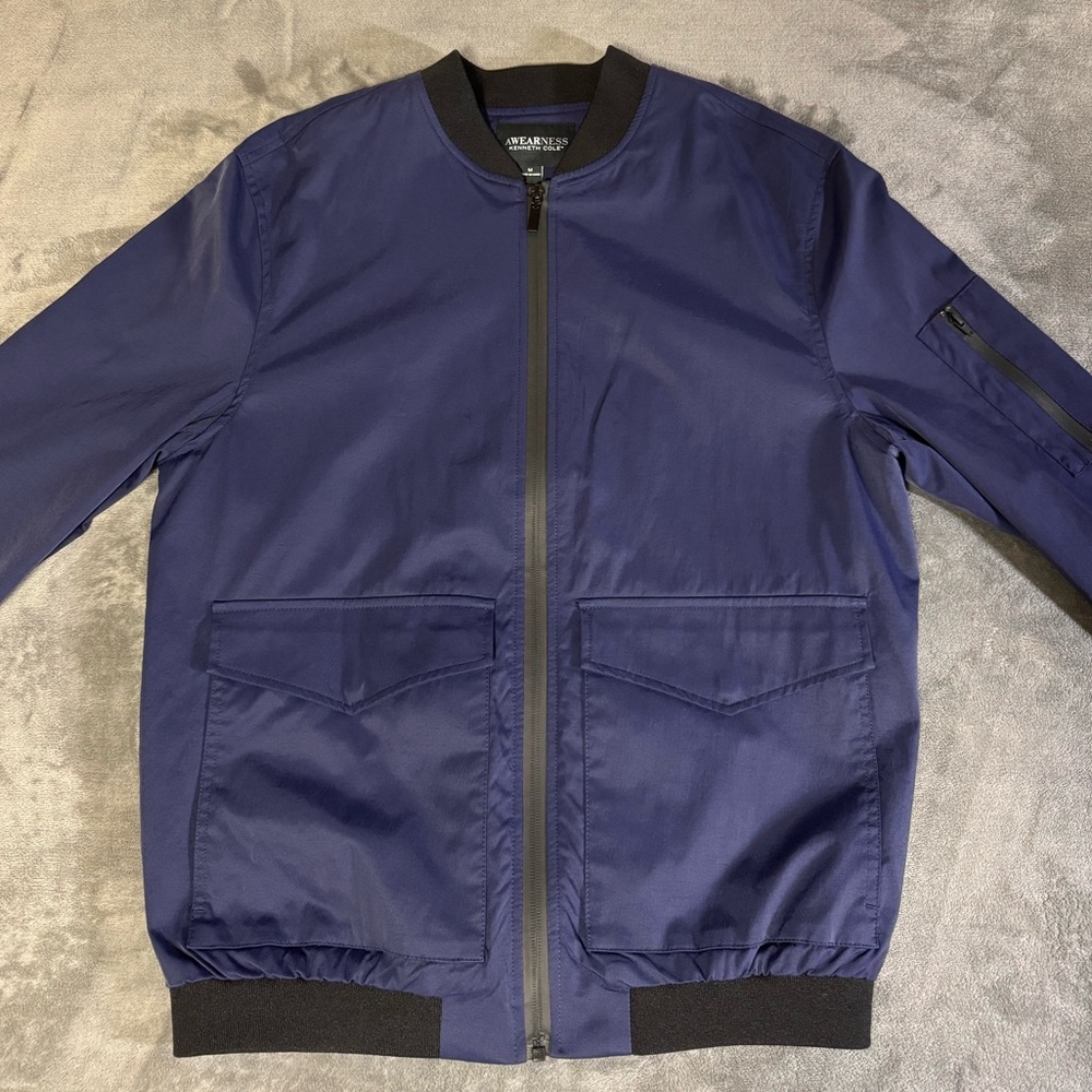 Kenneth Cole Awareness Bomber Jacket — Navy Blue (Men’s)